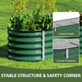 thumbnail image 4 of Dextrus Outdoor Raised Garden Bed Kit, Large Galvanized Metal Patio Planter Box with Safety Rubber and Gloves,Ideal for Plants Vegetables Flowers - 8 x 2 x 1.4ft ,Green, 4 of 8