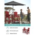 thumbnail image 4 of Wulful Tall Adirondack Chair Set w/ 2 Outdoor Barstools and Connecting Tray for Patio Umbrella, Red, 4 of 6