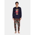 thumbnail image 5 of Jolly Jammies Men's Holiday Navy Gingerbread Matching Family Pajamas Set, 2-Piece, Sizes S-XXL, 5 of 5