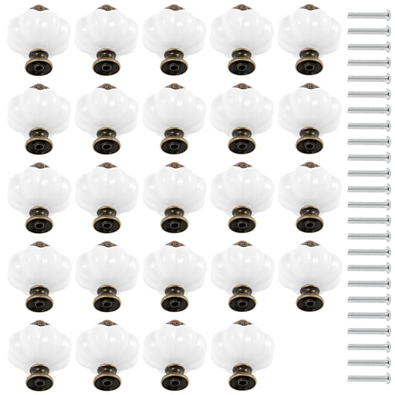 24Pcs Cabinet Knobs,Pumpkin Shape Knobs Vintage Pumpkin Dresser Knobs Acrylic Pumpkin Drawer Pulls with Screws Decorative Pumpkin Handles Pulls for Closet Drawer Cupboard