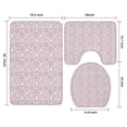 thumbnail image 3 of Pink Purple Sun Cloud Pattern Bathroom Rugs Sets 3 Piece,Toilet Cover Set,Absorbent Non Slip Bathroom Mats Sets with U-Shaped Contour Rug Toilet Rug Set, 3 of 5