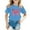 Blue, variant on Xuewenshw Children's Casual Letter Pattern Print Multicolor Round Neck Short Sleeves I Am The Big Sister T Shirt for Toddler Girls