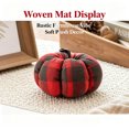 thumbnail image 3 of Fall Fabric Pumpkins Decor,Vintage Plaid Fabric Pumpkins Autumn Decor,Rustic Farmhouse Pumpkins for Mantel Table, Thanksgiving Halloween Autumn Home,Red, 3 of 7