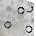 thumbnail image 4 of Ambesonne Winter Grommet Curtain, Ornate Crystals of Ice, 50" x 120", Grey Grey White, 4 of 6