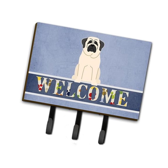 Carolines Treasures Mastiff White Welcome Leash or Key Holder