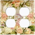 thumbnail image 3 of Metal Light Switch Plate Outlet Cover Elegant Vintage Rose Frame ROS028, 3 of 13