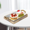 thumbnail image 4 of Bandeja de comida decorativa Bandeja de exhibición rectangular para platino Gloria Bandeja de servir, 4 of 9