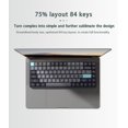 thumbnail image 4 of iBlancod Wireless Tri-Mode Mechanical Keyboard YK75 with 84 Keys, 5 Brightness Levels, 17 Lighting Effects, Instant Win/Mac Switching, All-Key Anti-Ghosting, Built-in Rechargeable Battery, Compatible, 4 of 7