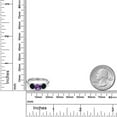thumbnail image 6 of Gem Stone King 925 Sterling Silver Purple Amethyst and Black Onyx Engagement Ring for Women | 1.95 Cttw | Round 6MM | Gemstone February Birthstone | Size 6, 6 of 6