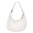 thumbnail image 2 of Spencer Shoulder Bag for Women Small Purse with Extension Strap Crescent Clutch Purse Leather Hobo Handbag Satchels, White, 2 of 10