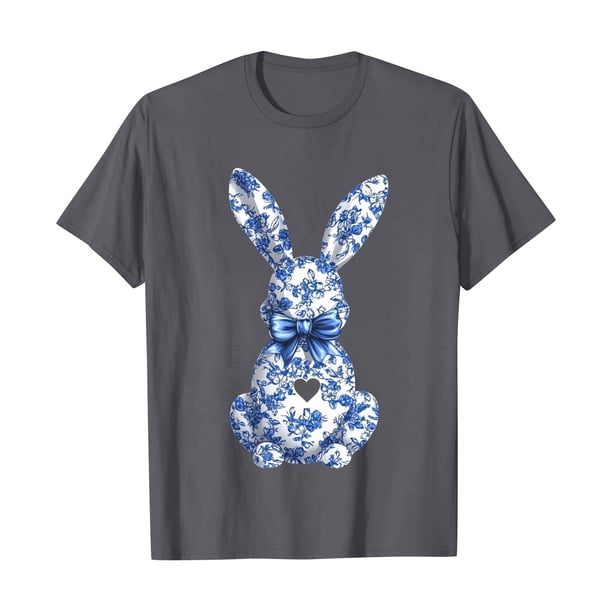 Camiseta de Cuello Redondo de Manga Corta de la Mujer, Top de Moda para Invierno Y Primavera Impresa de Navidad Casual 3/4