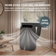 TCL 8,000 BTU Smart Portable Air Conditioner (Black) - 3-in-1 Cooling, Fan & Dehumidifier, Auto Swing, Matter-Enabled, Quiet Operation, Sleep & Auto Modes, Compact Window Fit 20”-59” - W8P95-B5