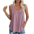 thumbnail image 1 of Timegard Camisoles pour Femmes à Oeillets, Encolure Dégagée, Confortables, Sans Manches, d'Été, Chic Décontracté, Chemises Amples, Hauts, 1 of 5