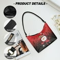 thumbnail image 6 of Kuiaobaty Snowman Print Underarm Sling Bag for Women Snowflake Print Leather Hobo Purse Tote Bag with Smooth Zipper Large Capacity Christmas Shoulder Handbag for Travel Red, 6 of 7