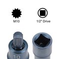 thumbnail image 3 of Unique Bargains 2 Pcs 1/2 Pouces Lecteur x M10 Triple Carré Spline Bit Socket, Métrique 2 Pouces de Longueur, 3 of 3