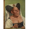 thumbnail image 2 of Matsys, Quentin 25x32 Gold Ornate Wood Framed with Double Matting Museum Art Print Titled - The Ugly Duchess, 2 of 4