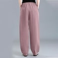 thumbnail image 3 of AIEOTT Womens Casual Cotton Linen Baggy Pants Casual Elastic Waist Pants Plus Size Lounge Pants Loose Fit Trousers with Pockets, 3 of 6