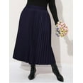 thumbnail image 5 of Women's Plus Size Pleated Skirt Casual Chiffon Elastic Waist Boho Skirts Plus Size Midi Skirts, 5 of 7