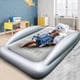 thumbnail image 2 of Cama de viaje inflable para niños, juego de colchón de aire para niños pequeños, colchón inflable portátil, cama para dormir, cuna con rieles de cama y bomba eléctrica, ideal para viajes por carretera, 2 of 8