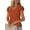 Brick Red, variant on Women's Summer Basic Tops Trendy Casual Ruffle Short Sleeve V Neck Plain T Shirts Blouses