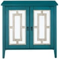 thumbnail image 6 of Kings Brand Furniture Sea Green Antique Accent Cabinet, Mirrored Doors, 2 Shelves, 6 of 7
