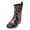Brown, variant on Ladies Rain Boots Punk Style Mid Boots Women's Non-Slip Rain Boots Outdoor Rubber Water Shoes