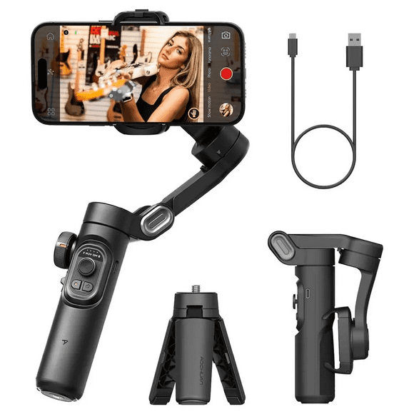 3-Axis Handheld Gimbal Stabilizer SmartXE for Smartphone Compatible with iPhone Android with AI Face Tracking Vlog