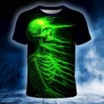 thumbnail image 2 of Ulitacool Hallowmas T Shirts For Mens Short Sleeve Round Neck T Shirt Hallowmas Graphic Tee Simple Clothes Green, 2 of 4
