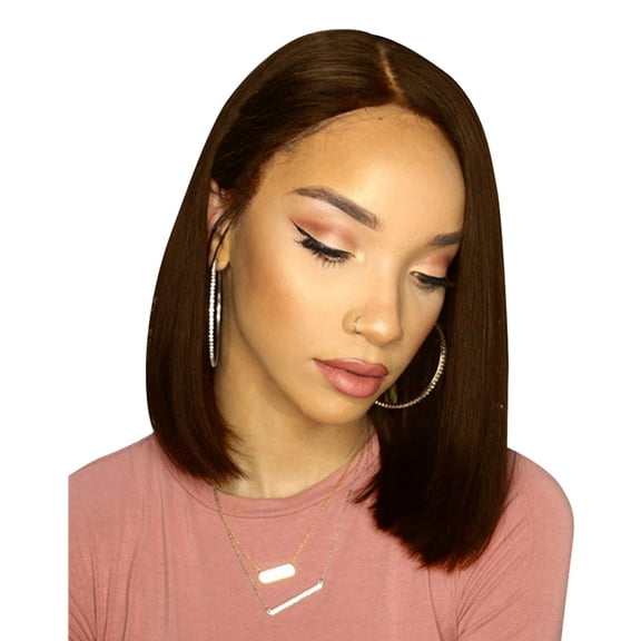 Fridja Women's Fashion Wig Coffee Synthetic Hair Long Wigs Wave Curly Wig