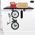 thumbnail image 5 of 2 Packs Garage Wall Shelves Storage Hooks Wall Mount Garage Organization Rack Black 560LBS 24*36in, 5 of 19