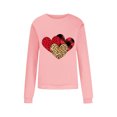 thumbnail image 5 of Valentine's Day!ibuvkizy Womens Sweatshirt Casual Printed Long Sleeved Round Neck Top/shirt Pink,S, 5 of 8