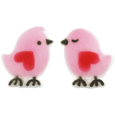 Edible Tweet Hearts Molded Sugar Cake/Cupcake Decorations - 12 ct