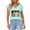Blue, variant on Purple Graphic Tees S-5XL V Neck Whimsical Easy Tiger Print Tshirt Casual Shirts Tops
