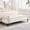 Cream Beige, variant on Storage Bed Bench for Bedroom, Velvet 67" End of Bed Benches, King Size Bench with Armrest, Tufted Button Upholstered Ottoman Bench for Living Room, Entryway, Cream White