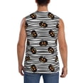 thumbnail image 4 of Fotbe Haloween Pumpkins Men's Camiseta sin Mangas Estampada para Hombres, Playera Casual para Gimnasio, Entrenamiento, Playa-3X-Large, 4 of 7