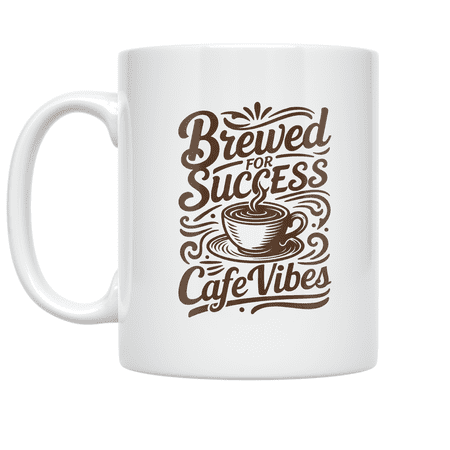 Brewed for Success Cafe Vibes - Coffee Shop Owner - 11 oz Ceramic Coffee Mug