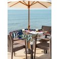 thumbnail image 2 of Outdoor Tablecloth with Umbrella Hole and Zipper, Navy Blue Christmas Square Table Cloth 54x54 Inch Waterproof Tablecloth, Red Snowman Xmas Tree Snowflake Winter Picnic Table Cover for Patio Camping, 2 of 7