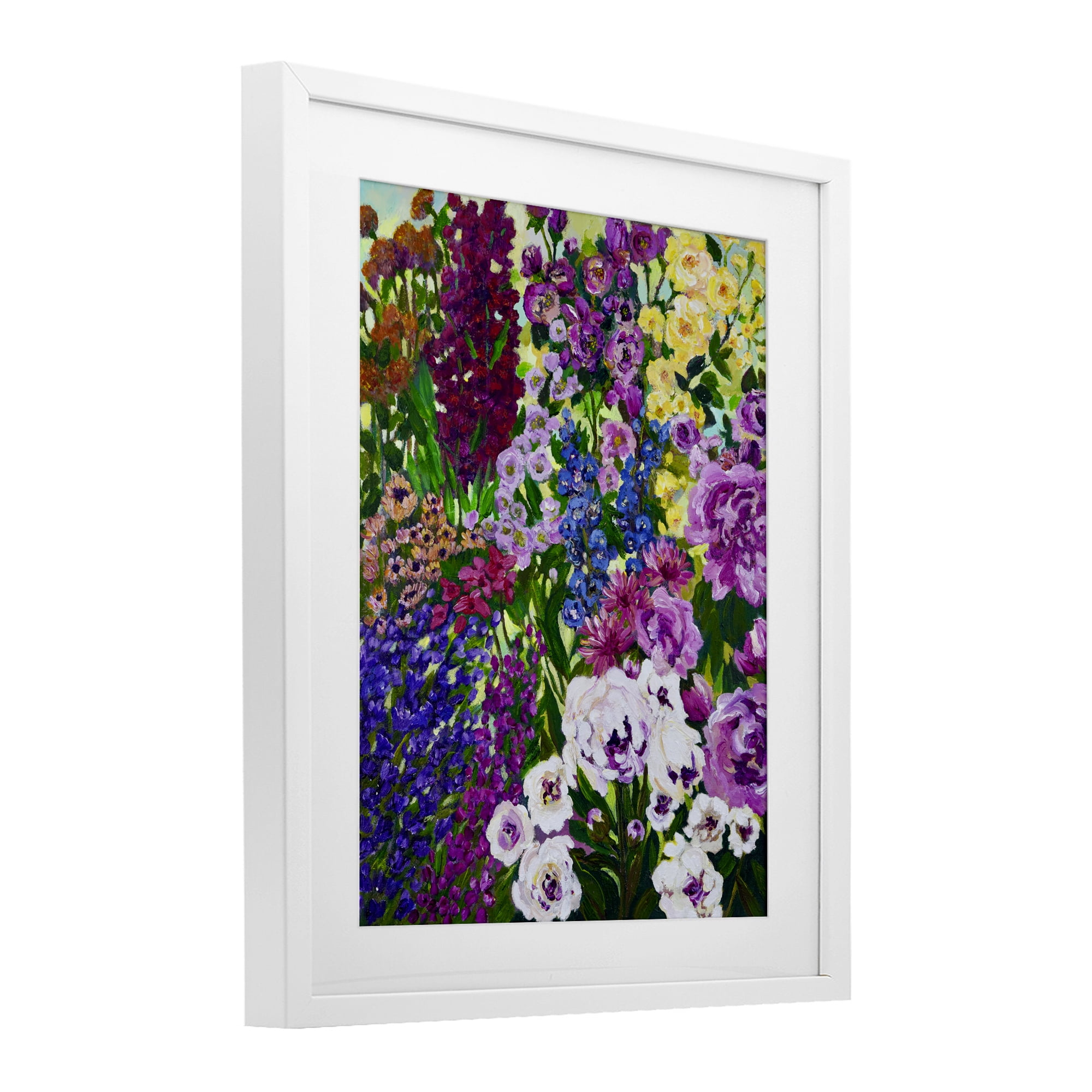 Stupell Industries Lush Greenhouse Garden Flowers White Framed Print Under Glass, design by Lee Ann Zirbes