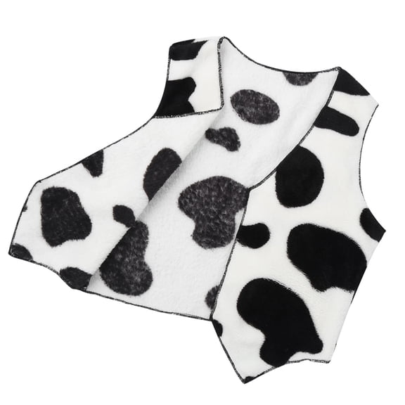 Miutii Unisex Kids Open Front Cowgirl Cowboy Waistcoat Sleeveless Flannel Cardigan Vest Jacket Black&White 2T