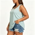 thumbnail image 7 of Gamivast Plus Size Tank Tops for Women Sleeveless Crewneck Loose Fit Casual Tunic Shirts Soft Lightweight Summer Basic Blouse for Vacation Everyday Wear Beige XXXL, 7 of 7