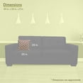 thumbnail image 3 of Majestic Home Goods Indoor Outdoor Chocolate Chevron Large Decorative Throw Pillow 20 in L x 8 in W x 20 in H, 3 of 6