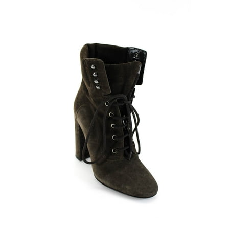 

Pre-owned|Barneys New York Womens Suede Lace Up High Heel Ankle Boots Brown Size 36 6