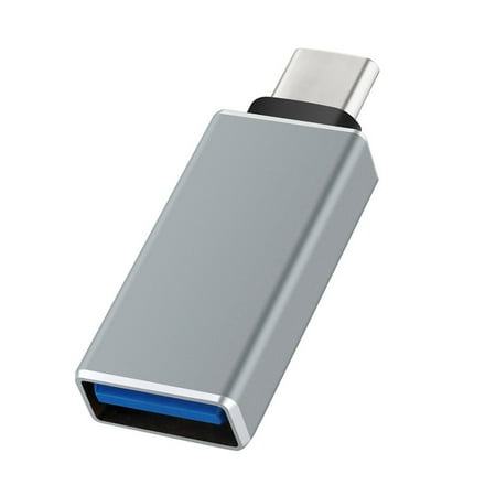 VicTsing Type C Male to USB 3.0 A Female Adapter Reversible Design for Apple New Macbook 12 inch, Google Chromebook and Other Type-C Supported Devices (Grey)