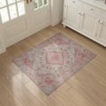 thumbnail image 3 of ODIKA 3'x5' Washable Throw Rug Hallway Vintage Wide Distressed Scroll Border Hallways Entry for Entryway, Kitchen, Mudroom, Stain Resistant, Low Profile, Non-Slip, 3 of 7