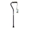 Hugo Mobility Adjustable Offset Handle Cane with Reflective Strap, Smoke