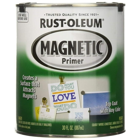 Rust-Oleum Magnetic Primer - Latex Interior Paint Primer - 30 oz, Gray