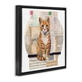 thumbnail image 4 of Stupell Industries Orange Cat Collage Animals & Insects Painting Black Floater Framed Canvas Art Print Wall Art, 18 x 18, 4 of 10