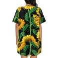 thumbnail image 3 of Picia Sunflower 1 Pajamas Sets for Women Soft Short-Sleeved Pjs with Lounge Shorts Two Piece Sleepwear-X-Large, 3 of 9