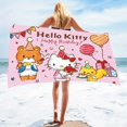 thumbnail image 2 of 1pc Sanrio Hello Kitty Pattern Hair Drying Towel Water Absorbent Bath Towel Cartoon Printed Beach Towel, 2 of 3