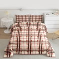 thumbnail image 2 of Manfei Geometric Plaid Grid Bedding Comforter Set,Classic Buffalo Print Twin Comforter Sets,Red Black Stripe Bedding Set For Kids,Luxury Bedroom Decor Reversible,2 Pieces, 2 of 8